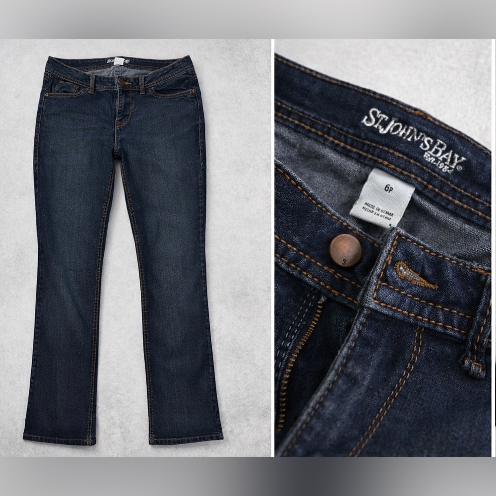 St. John's Bay Women’s Dark Indigo Bootcut Jeans